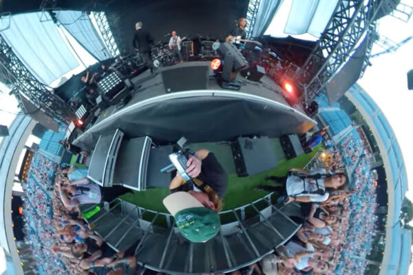 360 camera view of me filming The National on tape.